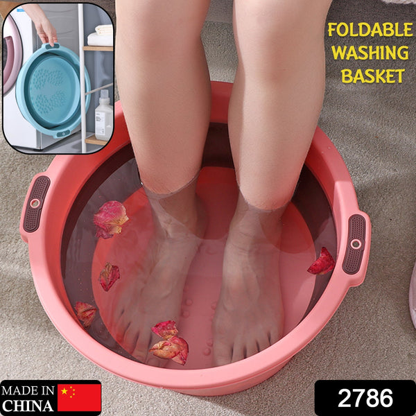 Portable folding tub for foot spa and storage