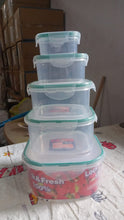 Kitchen organizer plastic containers set, 5 pieces.