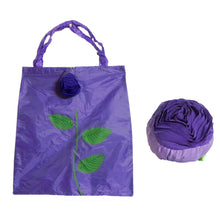 Foldable eco bag with rose design for shopping