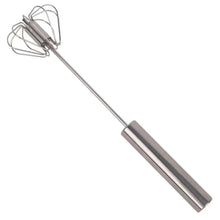 Big Stainless Steel Egg Whisk, Hand Push Rotary Whisk Blender