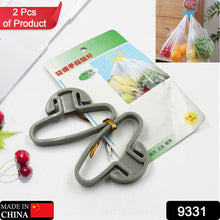 Portable bag carrier for plastic bags, household hook, multifunctional design, set of 2.