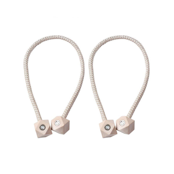 Non-Magnetic Curtain Tiebacks: Decorative Pearl Design (2 Pc, Plastic)