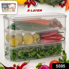 3 Fridge Storage Container, Fridge Organizer with Lid Stackable Fridge Storage Containers Plastic Freezer Storage Containers for Fish, Meat, Vegetables, Fruits, Pack of 3pcs, 1500ML Approx