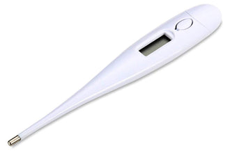 Digital thermometer showing various angles and features