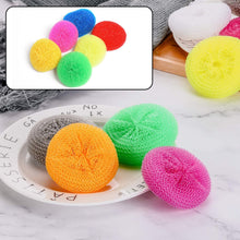 Round nylon scrubbers, pack of 12, for durable and efficient cleaning.