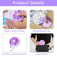 Pill Box Medicine Dispenser 7-Day Week Weekly Whee Cute Portable fruit style 7 grid seal rotation Pill Organizer Medicine Box (1 Pc)