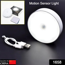 8 LED motion sensor light, round shape, for convenient illumination.